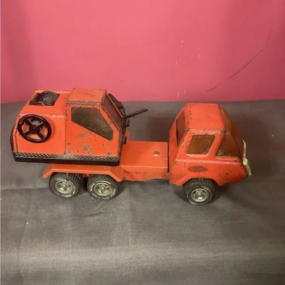 Tonka Toys Vintage Tonka Toys Orange Swivel Crane Truck